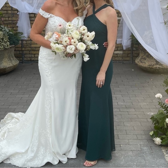 Worn Once Bridesmaid Dress - Pine - Picture 4 of 6